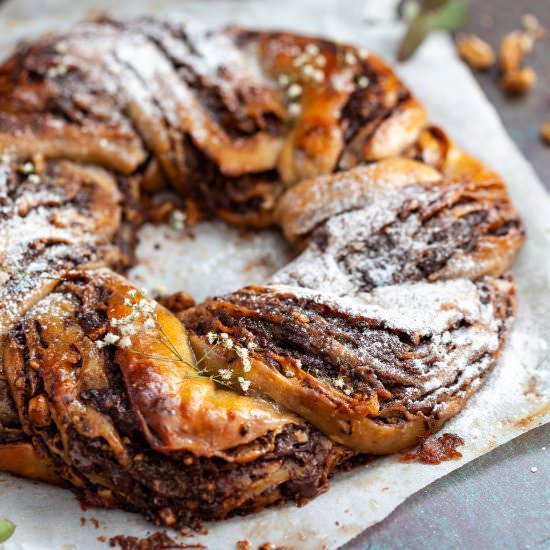 Vegan Walnut Twist Bread - Recipe photo by vibrantplate