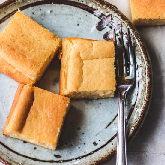 Tofu Cheesecake (No Crust) - Recipe photo by chefjacooks