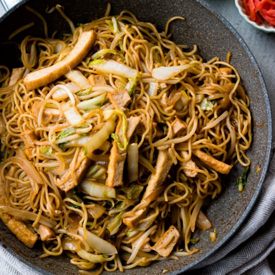 Vegetable Yakisoba (Vegan) - Recipe photo by chefjacooks