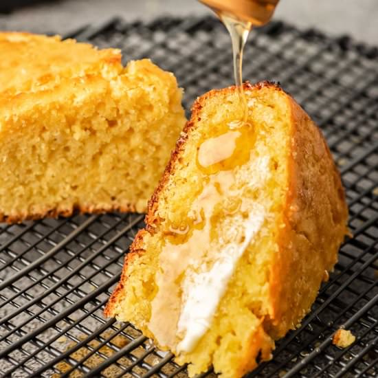 Old-Fashioned Sweet Cornbread - Recipe photo by Attainable Sustainable