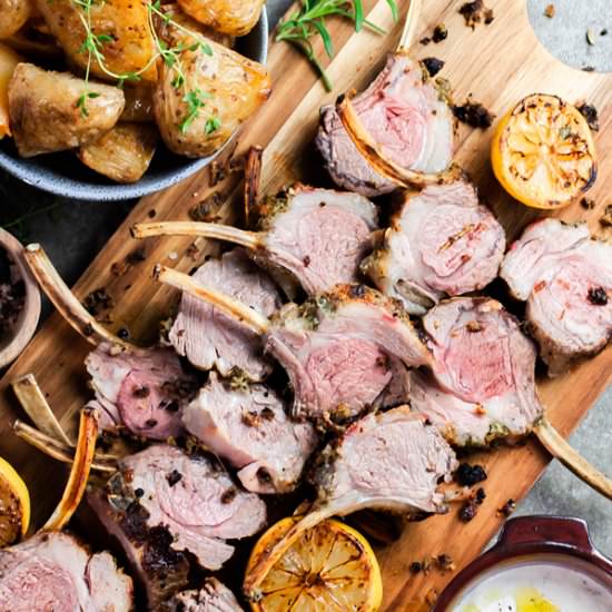 Herb Crusted Lamb Rack - Recipe photo by jaimieeats