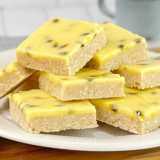 Passionfruit Squares - Recipe photo by chef not required
