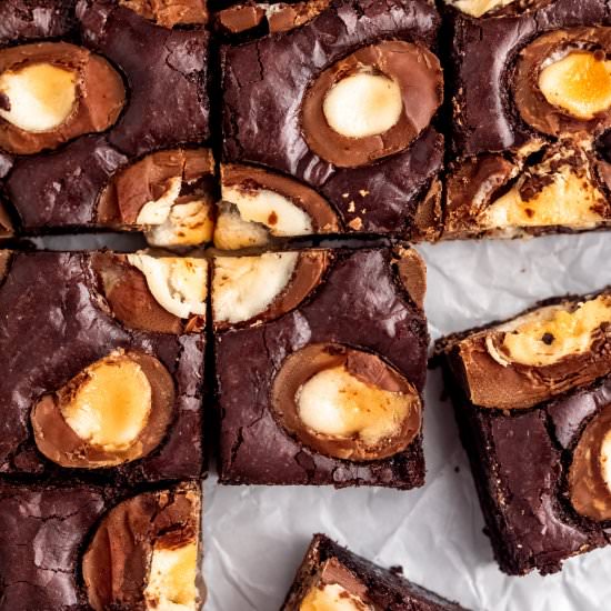 Creme Egg Brownies - Recipe photo by marshasbakingaddiction