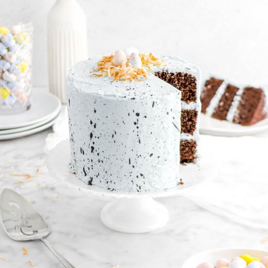 Robins Egg Chocolate Cake - Recipe photo by bakerstable
