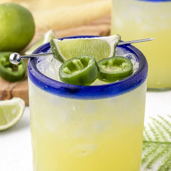 Spicy Jalapeno Margarita Mocktail - Recipe photo by Entirely Elizabeth