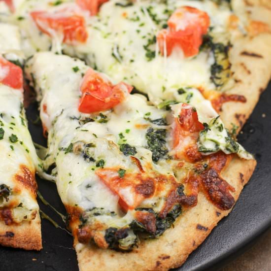 Spinach Artichoke Pizza - Recipe photo by EricasRecipes