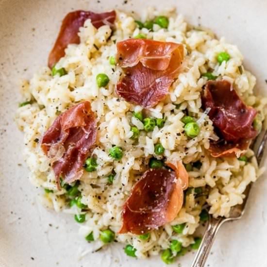 Instant Pot Risotto with Prosciutto - Recipe photo by Skinnytaste