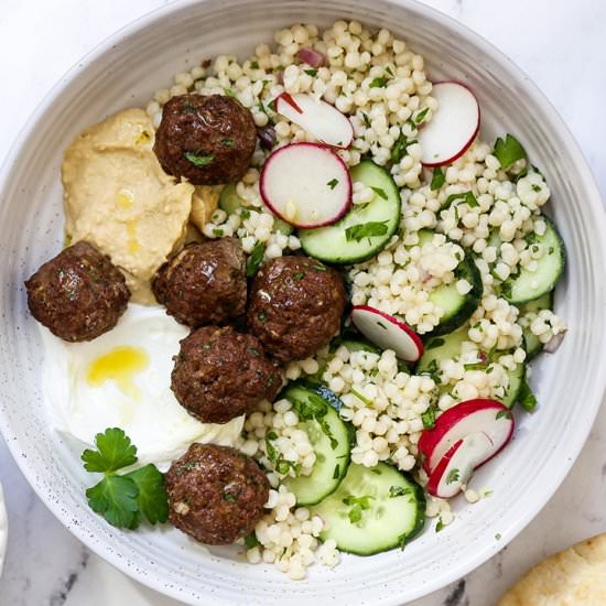 Lamb Kufta Bowls - Recipe photo by FloatingKitchen