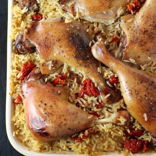 Portuguese duck & sausage rice - Recipe photo by Food Gal