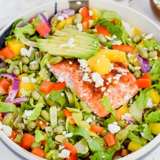 Citrus Salmon Mango Salad - Recipe photo by apaigeofpositivity