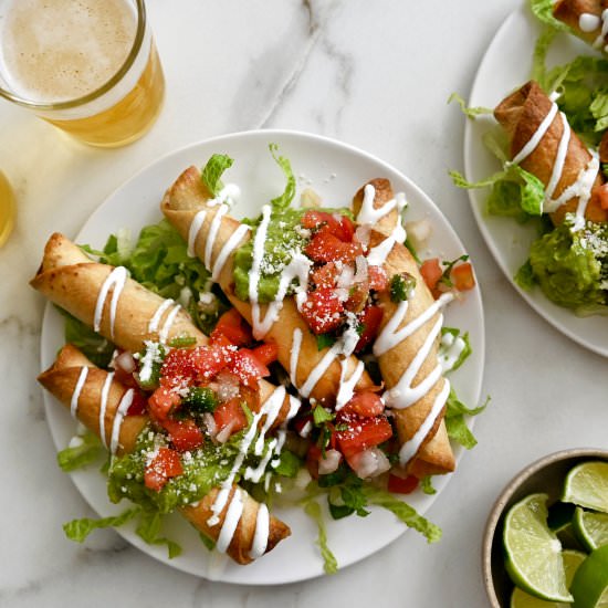 Baked Chicken and Cheese Taquitos - Recipe photo by justataste