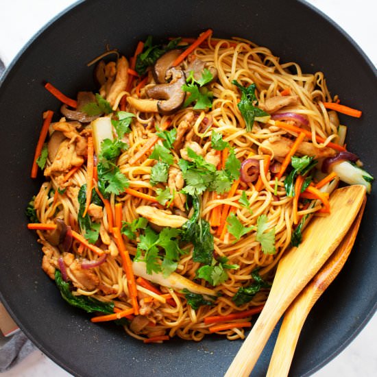 Chicken and Egg Noodle Stir-Fry - Recipe photo by scruffandsteph