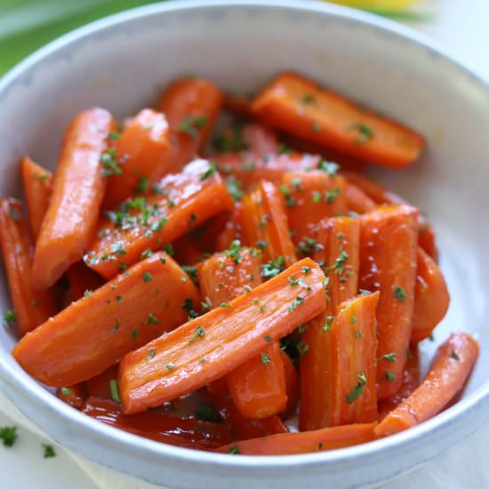 Brown Sugar Honey Glazed Carrots - Recipe photo by simplymadeeats