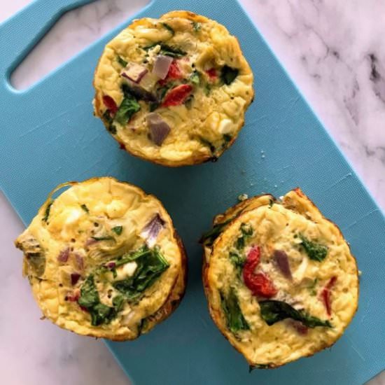 Healthy Mini Vegetable Frittatas - Recipe photo by Nosh Nourish Wander