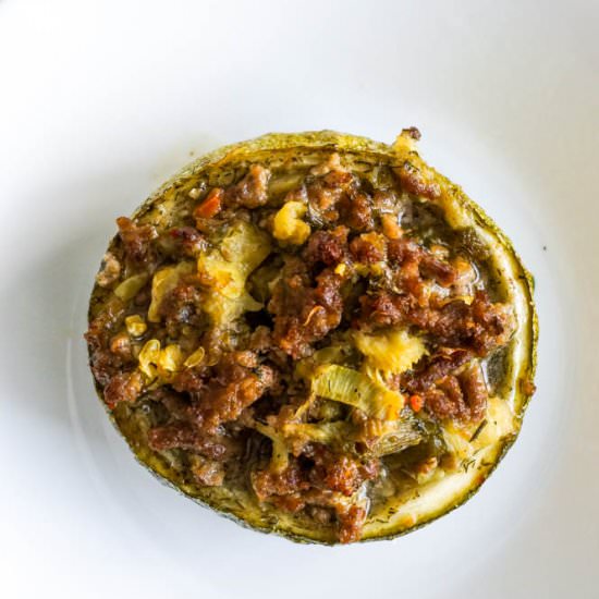 FRENCH STUFFED ROUND ZUCCHINI - Recipe photo by AnaDurand