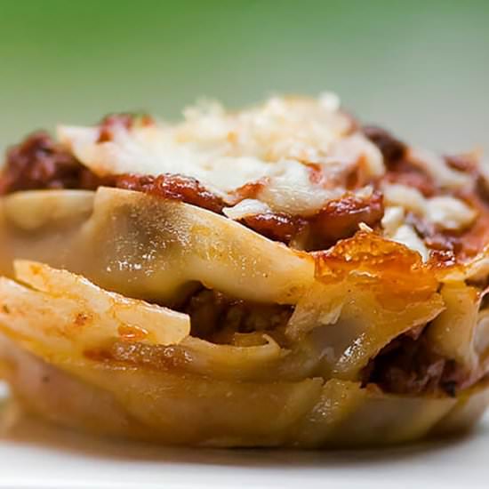 Lasagna Muffins! - Recipe photo by Framed Cooks