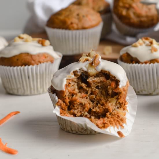 Healthy Carrot Cake Muffins - Recipe photo by nourishedbynic