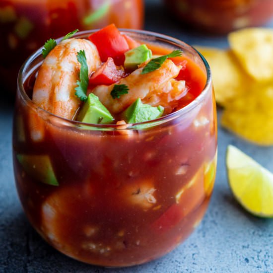 Mexican Shrimp Cocktail - Recipe photo by PinchandSwirl