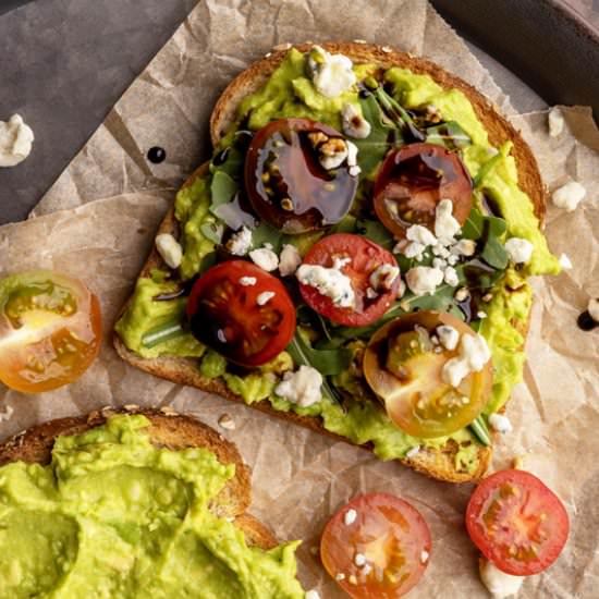Avocado Toast with Balsamic Glaze - Recipe photo by CookhouseDiary