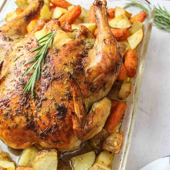 Whole Roasted Chicken Dinner - Recipe photo by NicoleBeeyondCereal