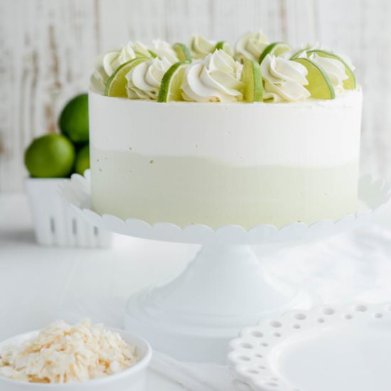 Lime & Coconut Layer Cake - Recipe photo by TheCakeChica