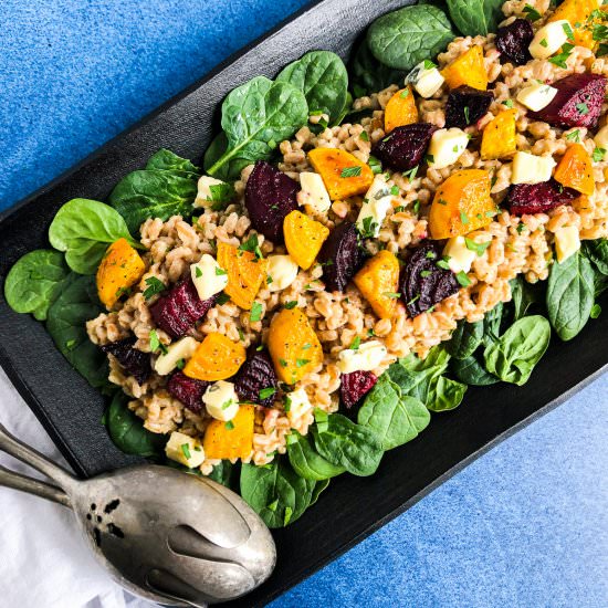 Farro Salad with Roasted Beets - Recipe photo by Inspired Fresh Life