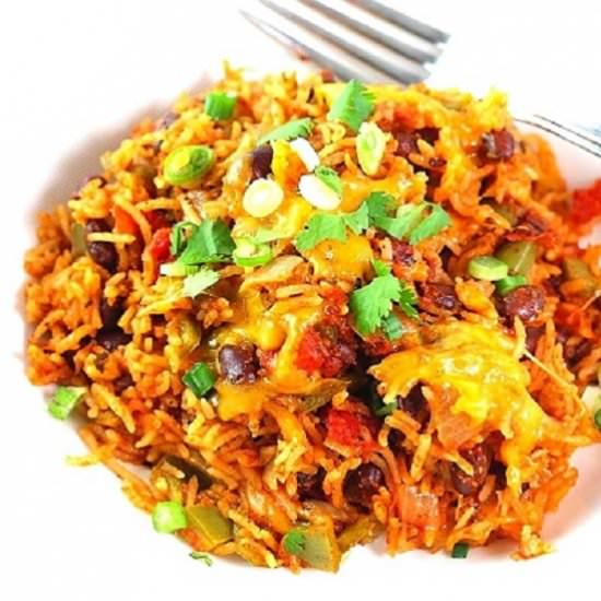 Mexican rice and black beans - Recipe photo by nowcookthis