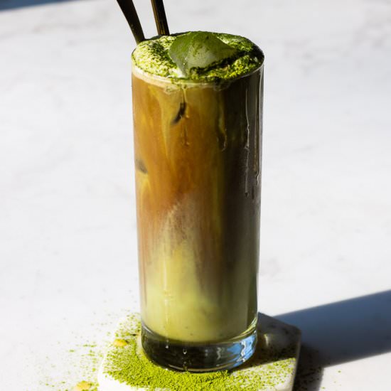 Iced Coconut Milk Matcha Latte - Recipe photo by LifesLittleSweets