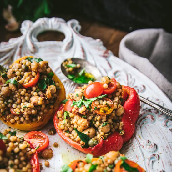 Couscous Stuffed Peppers - Recipe photo by emily_garlichead