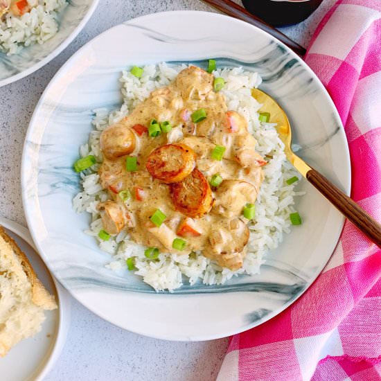 Creamy Cajun Sausage and Rice - Recipe photo by Theyummymuffin