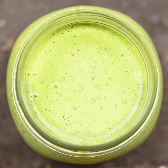 Vegan Green Goddess Dressing - Recipe photo by The Mediterranean Dish