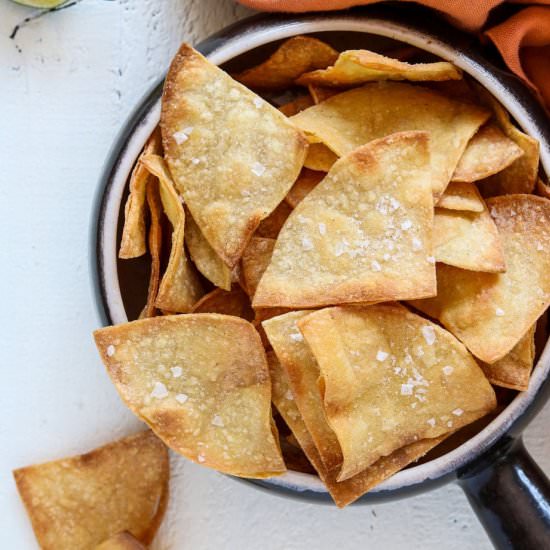 Homemade Baked Tortilla Chips - Recipe photo by wellvegan