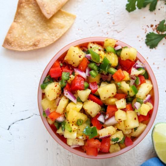 Fresh Pineapple Salsa - Recipe photo by wellvegan