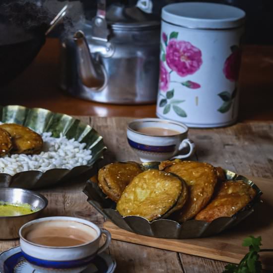 Mug/Moong r beguni - Recipe photo by TheEpicureanfeast