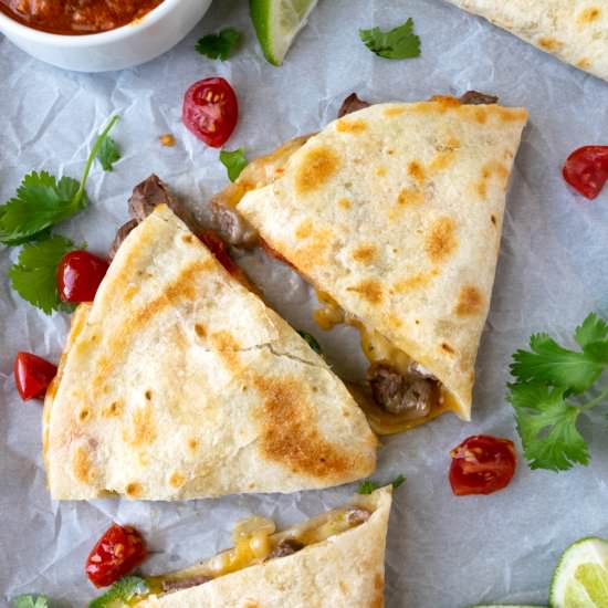 Carne Asada Quesadillas - Recipe photo by freshapron