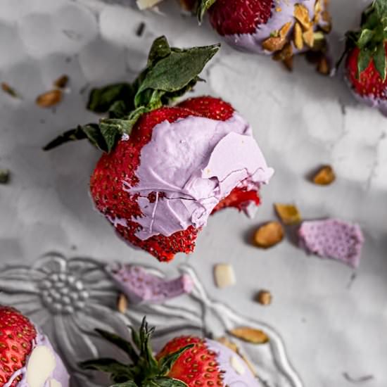 Purple Chocolate Strawberries - Recipe photo by The Littlest Crumb