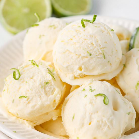 No-Churn Lime Ice Cream - Recipe photo by itsnotcomplicatedrecipes
