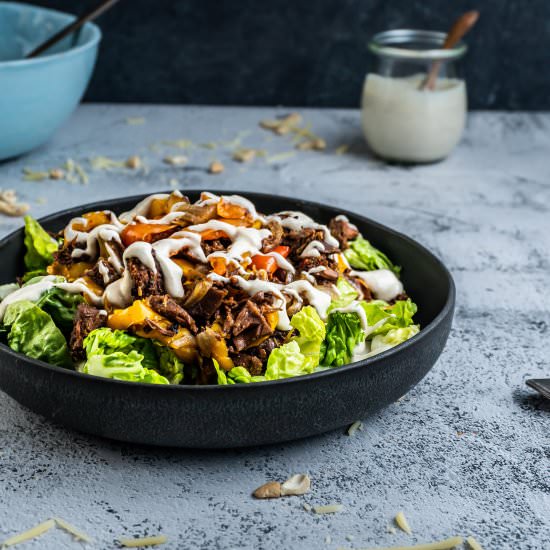 Jackfruit Fajita Salad - Recipe photo by Lifeandlemons