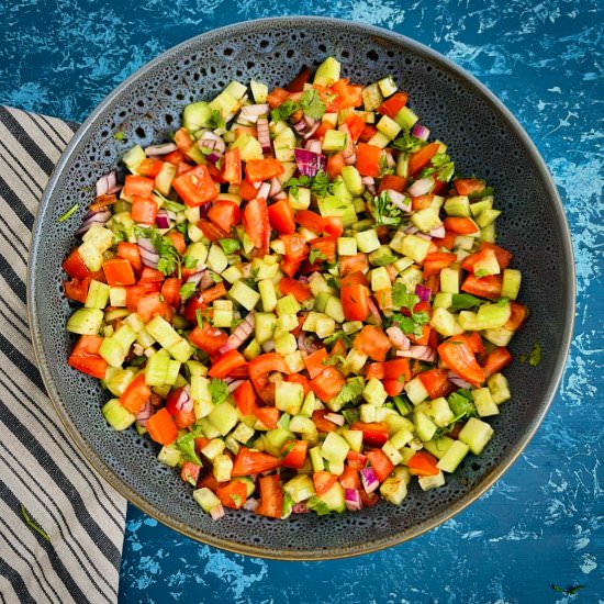 Kachumber (Indian salad) - Recipe photo by easyindiancookbook