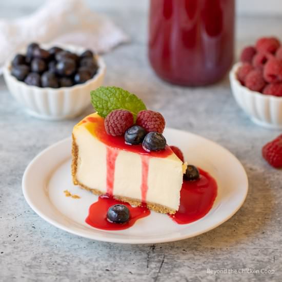 Raspberry Sauce - Recipe photo by BeyondtheCoop