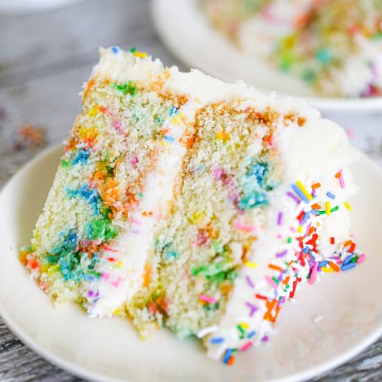 Rainbow Sprinkle Cake - Recipe photo by thebakingchocolatess