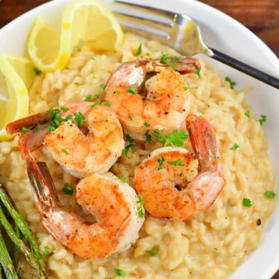 Lemon Risotto with Lemon Pepper Shr - Recipe photo by WillCookForSmiles