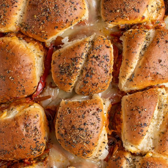 Pull apart nduja meatball sliders - Recipe photo by cherryonmysundae