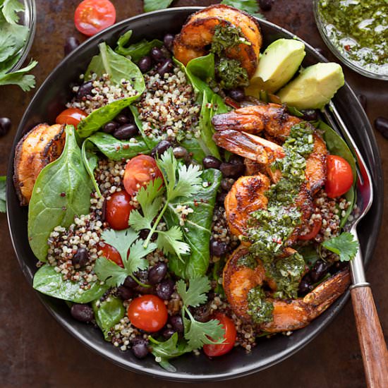 Chimichurri Shrimp Bowl - Recipe photo by thecozyapron