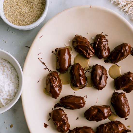 Tahini Stuffed Dates - Recipe photo by LifeAroundtheTable