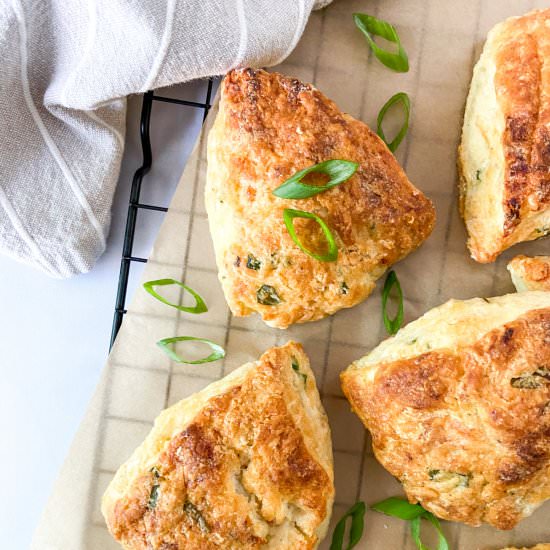 Goat Cheese Scones with Scallions - Recipe photo by Sugarylogic