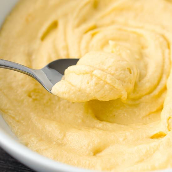 Easy Cheddar Keto Cauliflower Mash - Recipe photo by MyLifeCookbook