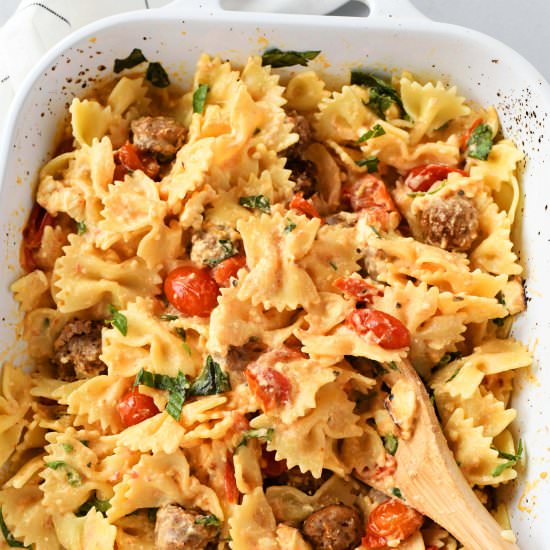 Creamy & Delicious Sausage Feta Pas - Recipe photo by Savvysavingcouple