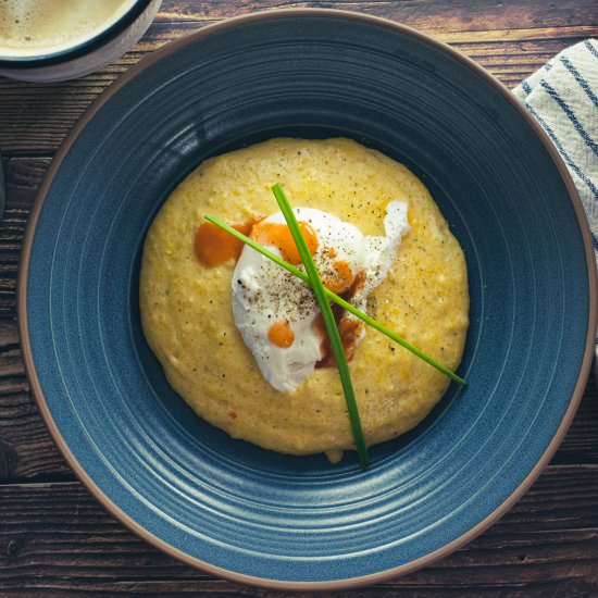 Cheesy Breakfast Polenta - Recipe photo by ChefsNotes
