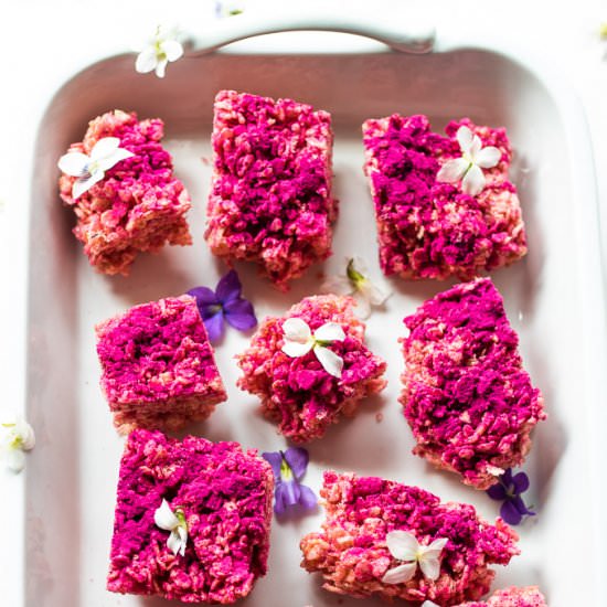 Dragon Fruit Rice Krispies Treats - Recipe photo by LifesLittleSweets